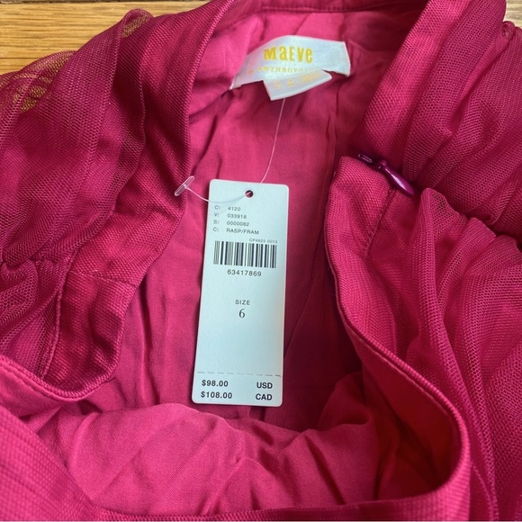 Anthropologie Maeve Tiered Tulle Mini Skirt NWT 6 - Picture 8 of 11